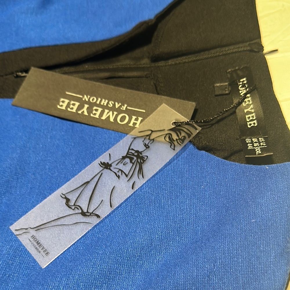 Blue and Black Women's Dress - Picture 2 of 5